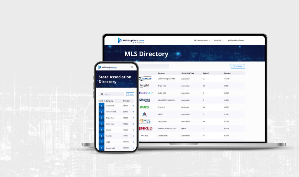 Laptop and phone showing MLS user interface